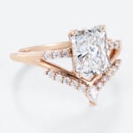 1.5ct Radiant Cut Lab Diamond Ring 4-Prong Unique Engagement Ring in Rose Gold