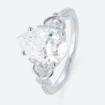 2.5 Ct Lab Grown Diamond Ring Unique Pear Shaped Infinity Ring​