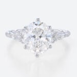 2 Carat Lab Grown Diamond Engagement Ring Twist 6 Prong Ring