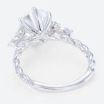2 Carat Lab Grown Diamond Engagement Ring Twist 6 Prong Ring
