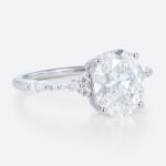 2 Carat Oval Ring White Gold 4-Prong 2ct Lab Grown Diamond Bridal Rings