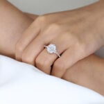 2 Carat Oval Ring White Gold 4-Prong 2ct Lab Grown Diamond Bridal Rings