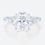 3 Ct Lab Created Diamond Ring Vintage 4 Prong Engagement Ring in white gold