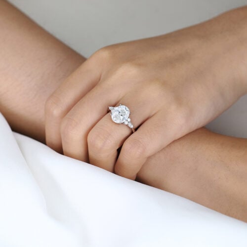 2 Ct Lab Created Diamond Ring Vintage 4 Prong Engagement Ring