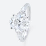 3 Ct Lab Created Diamond Ring Vintage 4 Prong Engagement Ring in white gold