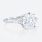 3 Ct Lab Created Diamond Ring Vintage 4 Prong Engagement Ring in white gold
