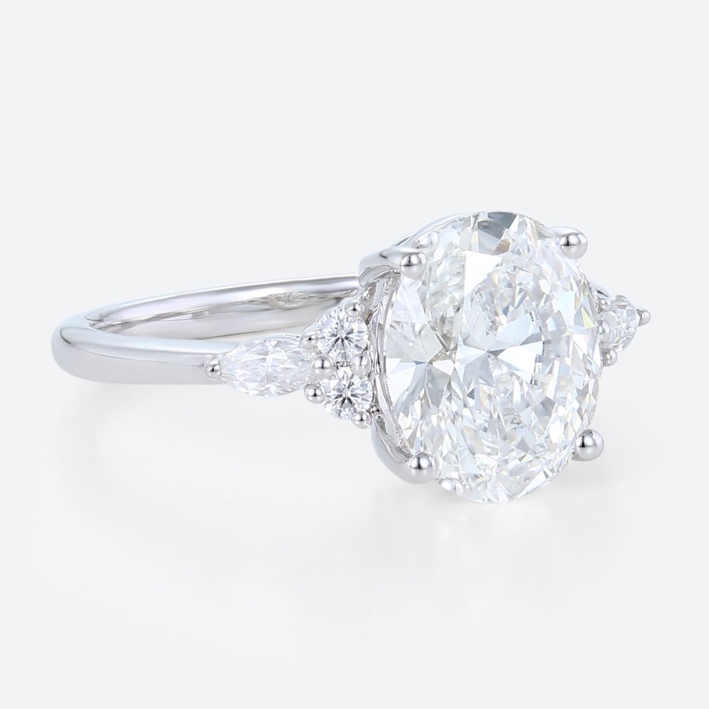 3 Ct Lab Created Diamond Ring Vintage 4 Prong Engagement Ring in white gold