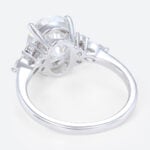 3 Ct Lab Created Diamond Ring Vintage 4 Prong Engagement Ring in white gold