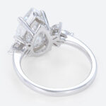 2ct Colorless VS+ Pear Cut Lab Grown Diamond Wing-Inspired 4-Prong Engagement Ring in White Gold
