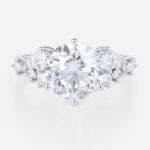 2 Carat Round Lab Created Diamond Ring 6 Prong Engagement Ring in white gold