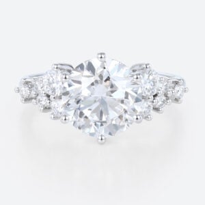 2 Carat Round Lab Created Diamond Ring 6 Prong Engagement Ring in white gold