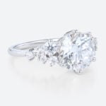 2 Carat Round Lab Created Diamond Ring 6 Prong Engagement Ring in white gold