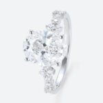 3 Ct Lab Grown Diamond Ring Classic 4 Prong Engagement Ring