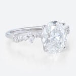 3 Ct Lab Grown Diamond Ring Classic 4 Prong Engagement Ring