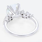 3 Carat Lab Diamond Ring Floral 4 Prong Round Engagement Ring
