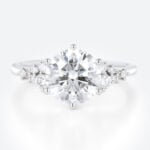 3 Carat Round Lab Created Diamond Ring 6 Prong Engagement Ring in white gold