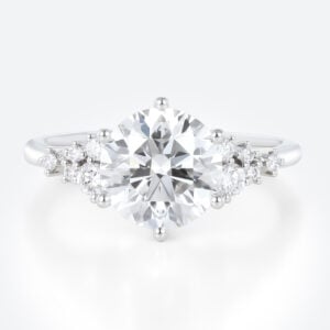 3 Carat Round Lab Created Diamond Ring 6 Prong Engagement Ring in white gold
