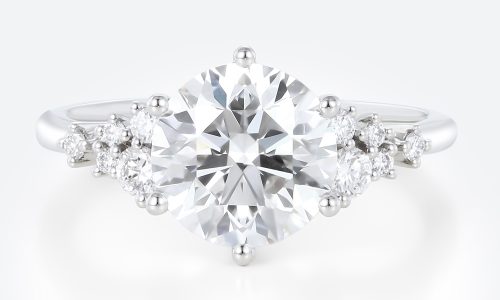 3 Carat Round Lab Created Diamond Ring 6 Prong Engagement Ring in white gold