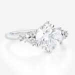 3 Carat Round Lab Created Diamond Ring 6 Prong Engagement Ring in white gold