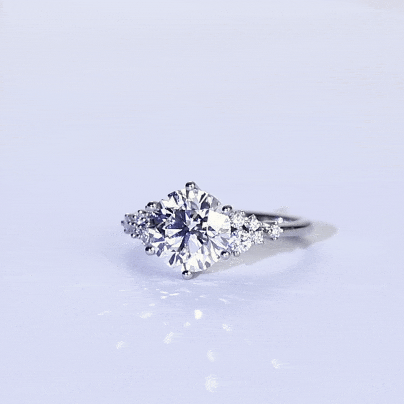 3 Carat Round Lab Created Diamond Ring 6 Prong Engagement Ring in white gold