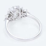 Oval Cut Lab Grown Diamond Blossoms Cluster 4-Prong Engagement Ring (5)