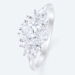 Oval Cut Lab Grown Diamond Blossoms Cluster 4-Prong Engagement Ring (6)