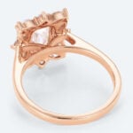 Radiant Cut Lab Grown Diamond Cluster Halo 4-Prong Engagement Ring (3)