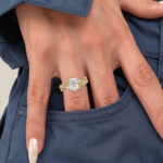 Radiant Cut Lab Grown Diamond Nature-inspired 4 Claw Prong Engagement Ring in Rose Gold (2)