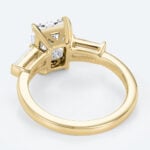 Radiant Cut Lab Grown Diamond Three Stone 4 Claw Prong Engagement Ring (5)