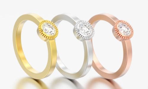 Bezel Set Engagement Ring Bezel Set Engagement Ring
