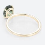 Oval Cut Green Sapphire Unique 1.5ct Solitaire Engagement Rings