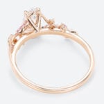 Rose Gold Pear Cut Lab Grown Diamond Ring 1ct Vine Bypass Engagement Ring