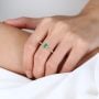 Lab-Grown Green Diamond Rings-1ct Interlaced Lab Green Diamond Ring Pear Shaped Fancy Green Pavé Diamond Engagement Ring in Yellow Gold