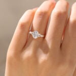 Oval Cut Moissanite Cluster Engagement Rings 34 Twisted Bridal Ring