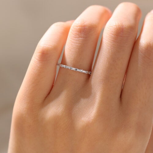 Lab Diamond Promise Ring White Gold Marriage Rings Eternity Ring