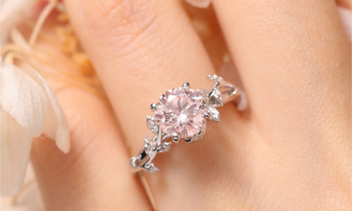 How to Choose Jewelry That Complements Your Skin Tone - Lab Pink Diamond Engagement Ring Solitaire Simple Bridal Wedding Ring