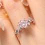How to Choose Jewelry That Complements Your Skin Tone - Lab Pink Diamond Engagement Ring Solitaire Simple Bridal Wedding Ring
