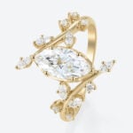 Marquise Cut Lab Grown Diamond Bypass Leaf 6-Prong Engagement Ring (4)