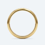 Round Cut Lab Grown Diamond Sleek Brushed Wide Wedding Band (3)