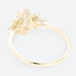 1ct Marquise Cut Lab Created Diamond Rings​​ Unique 4-Prong Ring in Yellow Gold
