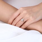 1ct Lab Grown Diamond Ring Set Marquise Cut Vintage 6-Prong Rings in Yellow Gold