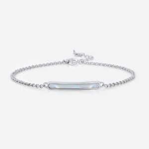 Best Jewelry Gifts Under $500 Mother of Pearl Bracelet Sterling Silver Classic Bracelet