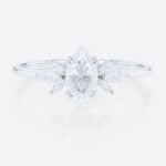 1ct Marquise Moissanite Ring​ Unique Moissanite White Gold Bridal Ring