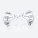 Heart-Shaped White Gold Lab Diamond Earrings Studs
