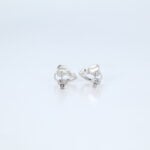 Heart-Shaped White Gold Lab Diamond Earrings Studs