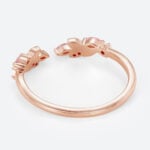 Open Stacking Ring Nature-Inspired Multi Stone Wedding Band in Rose Gold