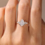 1.5ct Pear Shaped Lab Diamond Ring​ Vintage 4-Prong Promise Ring in Yellow Gold