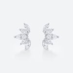 0.34ct Lab Diamond Stud Earrings for Women Marquise Angel Wing Earrings in White Gold