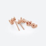 0.34ct Lab Diamond Stud Earrings for Women Marquise Angel Wing Earrings in Rose Gold