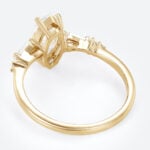 1ct Marquise Moissanite Promise Ring Unique Cluster Engagement Rings in Yellow Gold